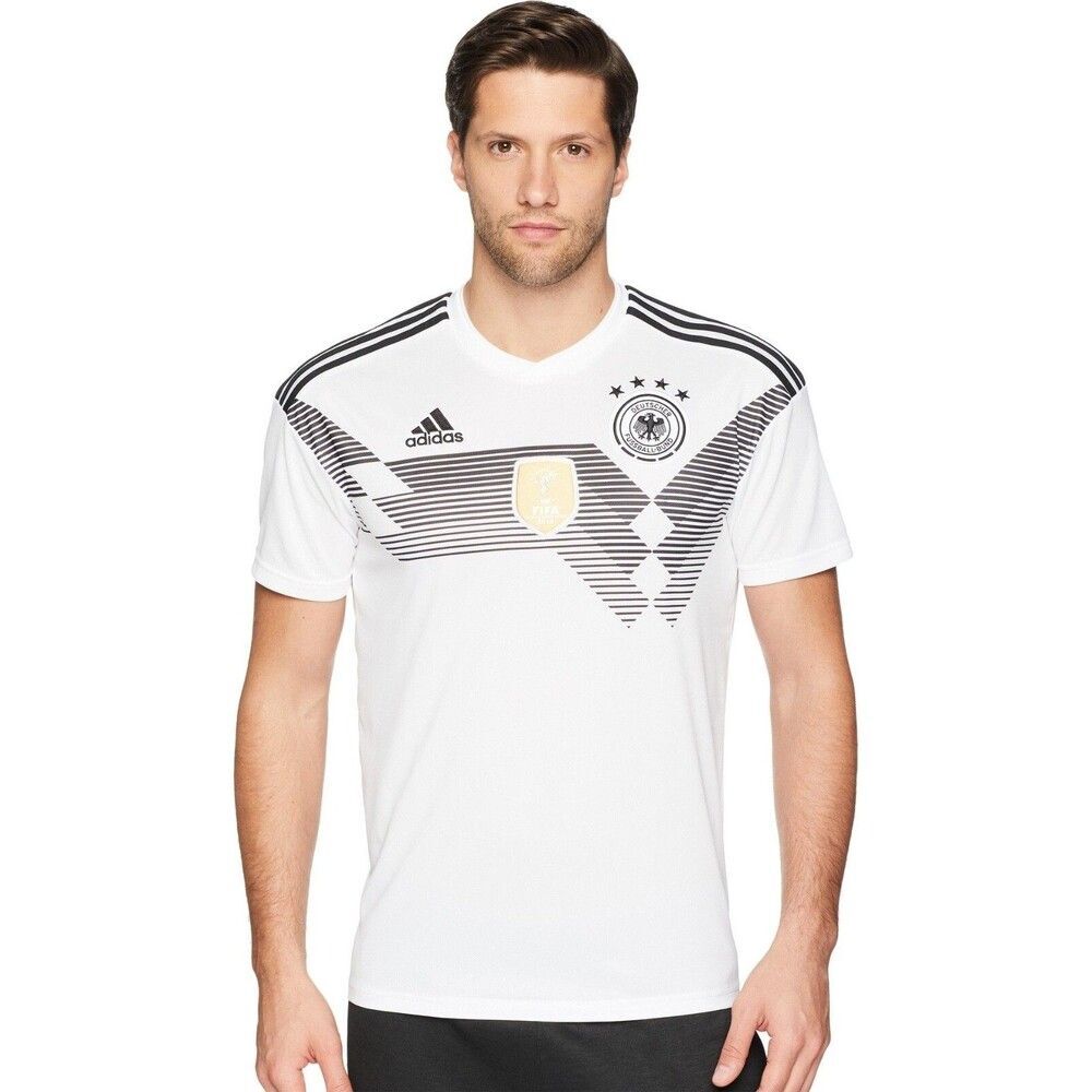 Adidas Vintage Rare Germany 2018 National Soccer Jersey Home White Black